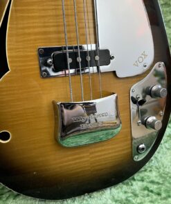 Vintage 1960s Vox Teardrop Bill Wyman Sunburst Bass Guitar OHSC