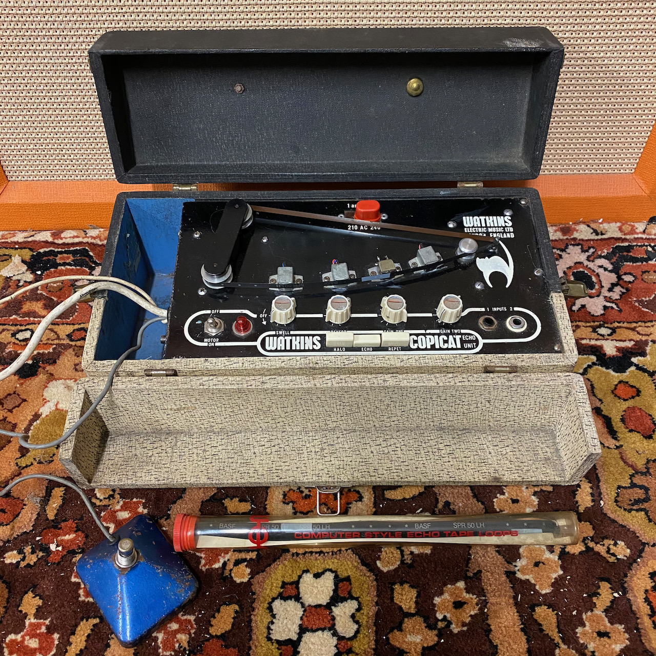 Vintage 1960s Watkins WEM Copicat MK2 Black White Tape Echo Vintage 1960s Watkins WEM Copicat MK2 Black White Tape Echo