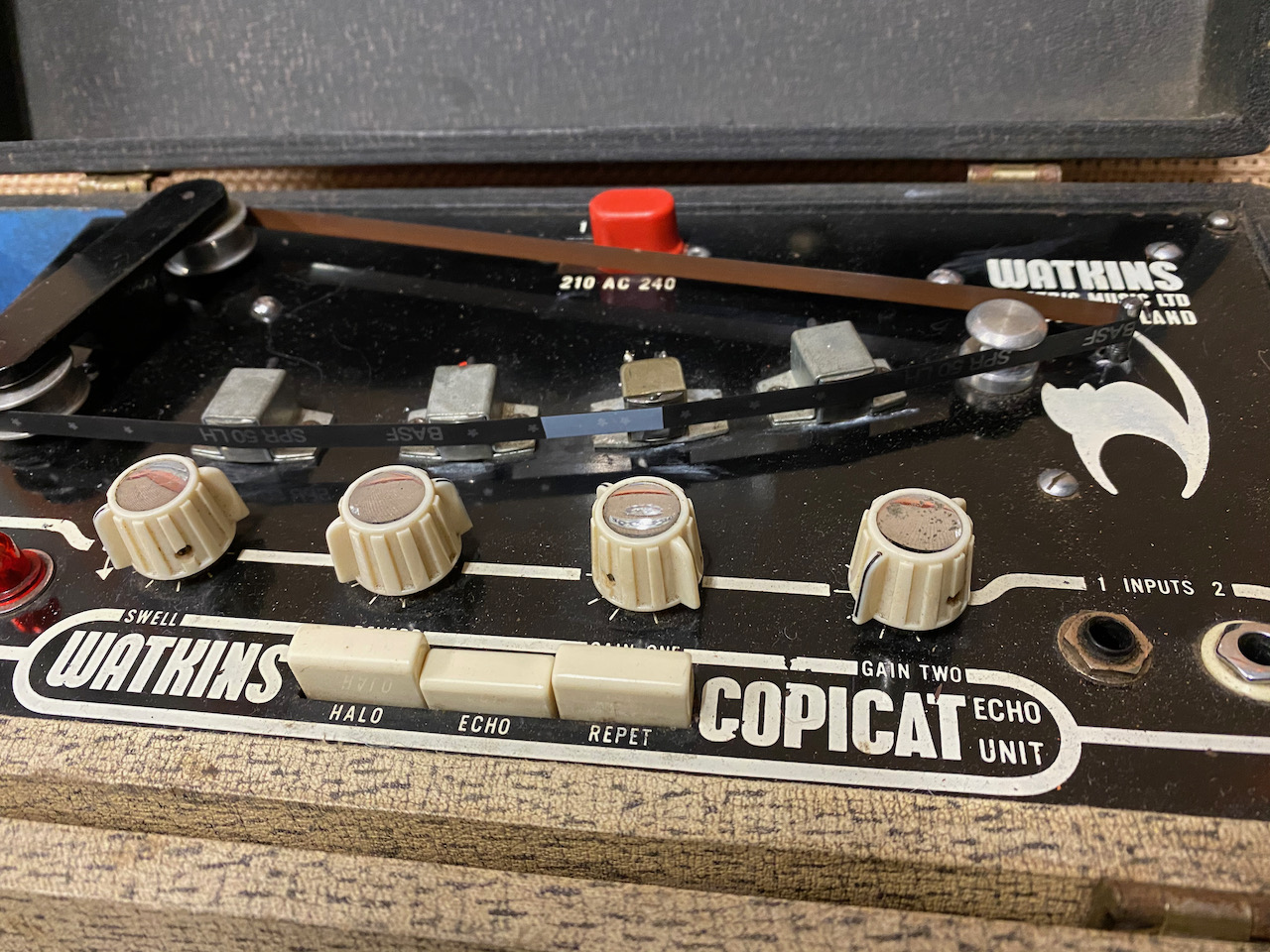 Vintage 1960s Watkins WEM Copicat MK2 Black White Tape Echo Vintage 1960s Watkins WEM Copicat MK2 Black White Tape Echo