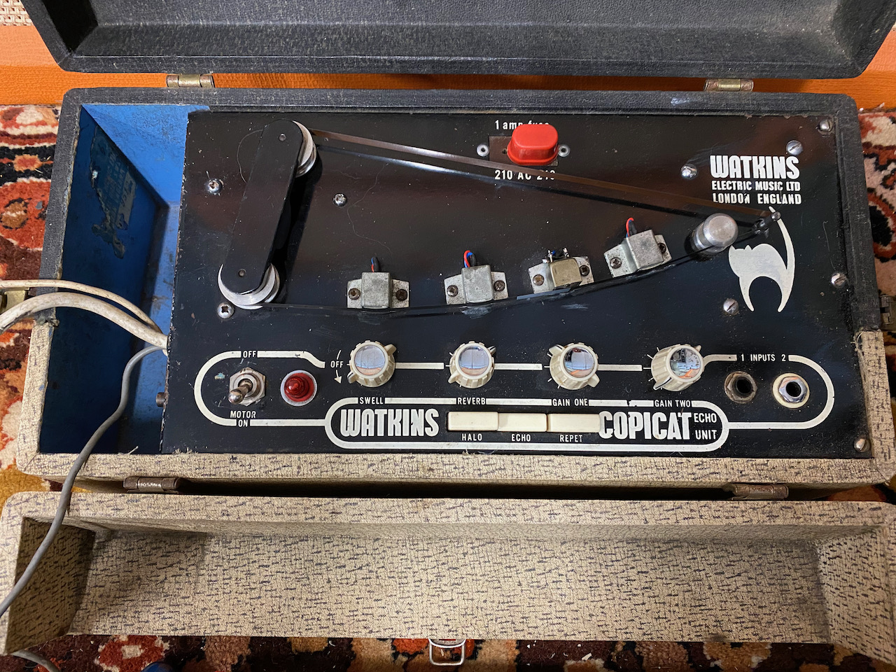 Vintage 1960s Watkins WEM Copicat MK2 Black White Tape Echo Vintage 1960s Watkins WEM Copicat MK2 Black White Tape Echo