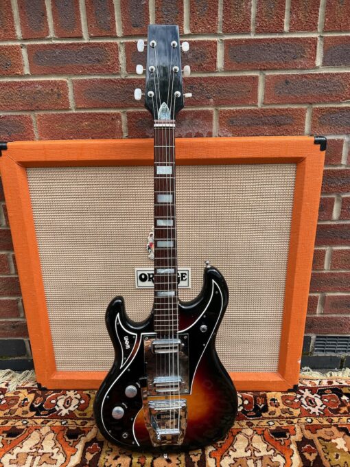 Vintage 1960s Watkins WEM Sapphire Left Handed Sunburst Guitar