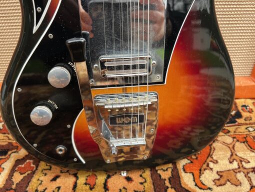 Vintage 1960s Watkins WEM Sapphire Left Handed Sunburst Guitar