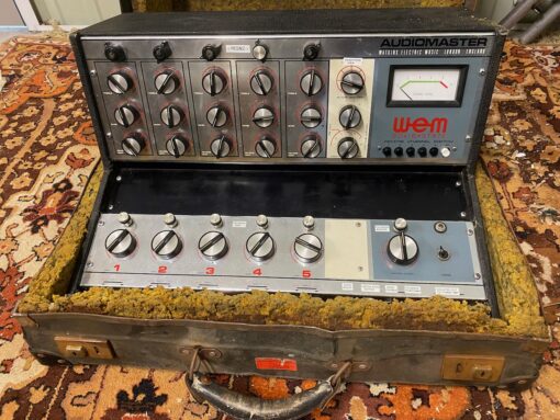 Vintage 1960s WEM Watkins Audiomaster Mixer Original Case