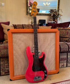 Vintage 1962 Fender Precision Bass Fiesta Red Refin Bass Guitar
