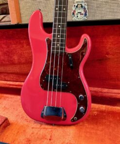 Vintage 1962 Fender Precision Bass Fiesta Red Refin Bass Guitar