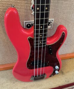 Vintage 1962 Fender Precision Bass Fiesta Red Refin Bass Guitar