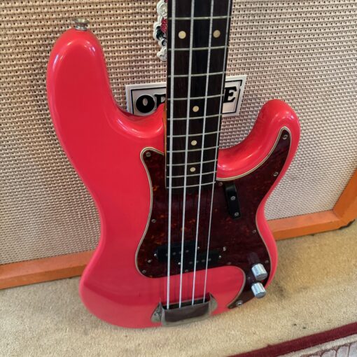 Vintage 1962 Fender Precision Bass Fiesta Red Refin Bass Guitar