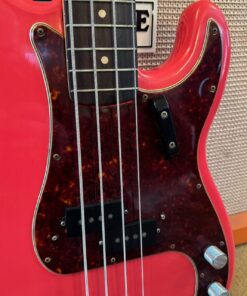 Vintage 1962 Fender Precision Bass Fiesta Red Refin Bass Guitar