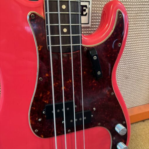 Vintage 1962 Fender Precision Bass Fiesta Red Refin Bass Guitar