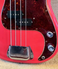 Vintage 1962 Fender Precision Bass Fiesta Red Refin Bass Guitar