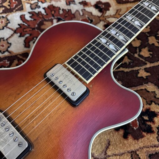 Vintage 1962 Hofner Club 60 Cherry Electric Acoustic Guitar 1960s