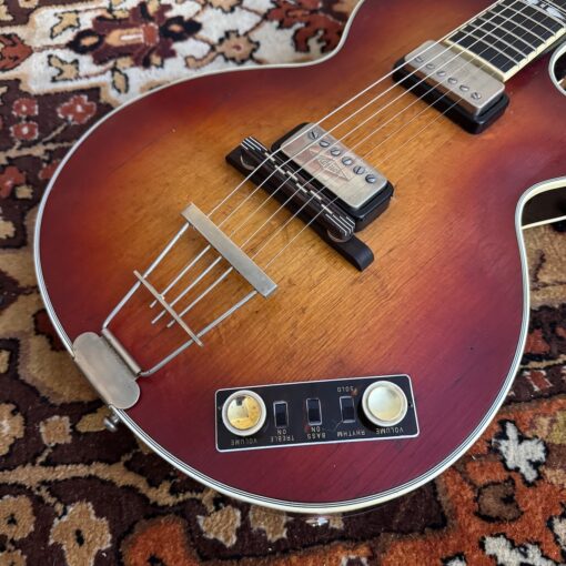 Vintage 1962 Hofner Club 60 Cherry Electric Acoustic Guitar 1960s