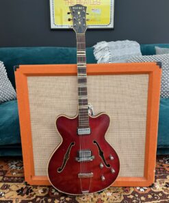 Vintage 1963 Hofner Verithin Cherry Red Archtop Guitar