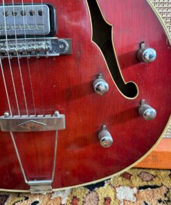 Vintage 1963 Hofner Verithin Cherry Red Archtop Guitar