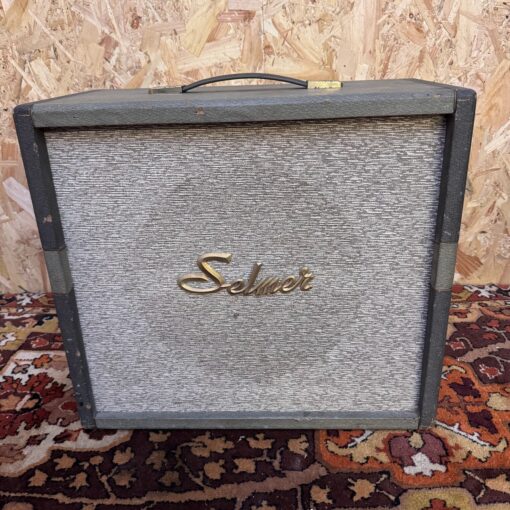 Vintage 1963 Selmer Truvoice 61 Sound Blue Grey 1x12 Guitar Cabinet