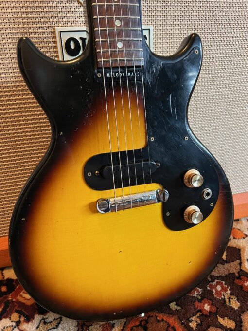 Vintage 1964 Gibson Melody Maker Double Cut Sunburst Guitar
