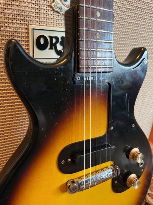 Vintage 1964 Gibson Melody Maker Double Cut Sunburst Guitar