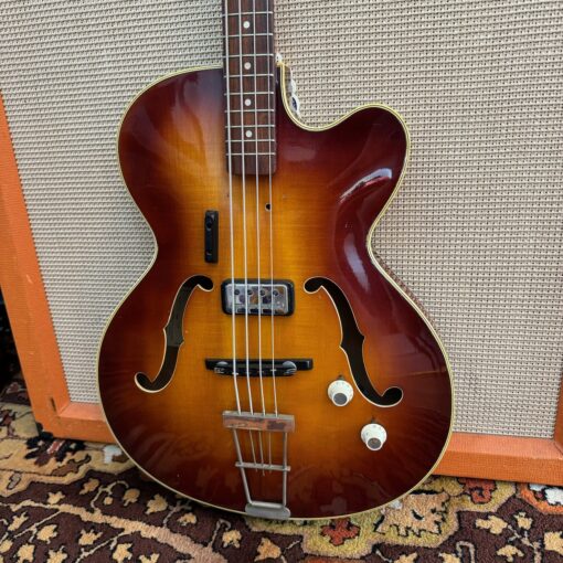 Vintage 1964 Hofner Senator Bass Sunburst Guitar 1960s