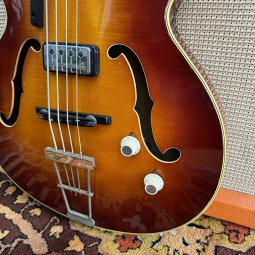 Vintage 1964 Hofner Senator Bass Sunburst Guitar 1960s