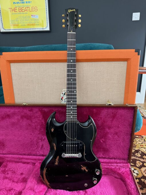 Vintage 1965 Gibson SG Junior Jr USA Black Refin Guitar