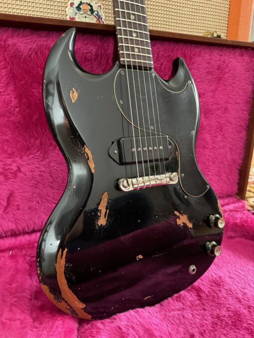 Vintage 1965 Gibson SG Junior Jr USA Black Refin Guitar