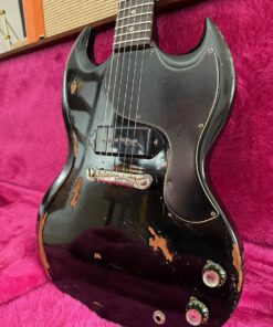 Vintage 1965 Gibson SG Junior Jr USA Black Refin Guitar