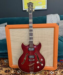 Vintage 1965 Hofner Verithin Florentine Deluxe Red Guitar 1960s