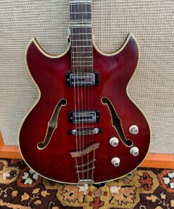 Vintage 1965 Hofner Verithin Florentine Deluxe Red Guitar 1960s