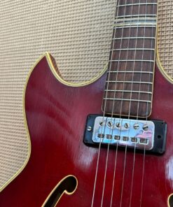 Vintage 1965 Hofner Verithin Florentine Deluxe Red Guitar 1960s