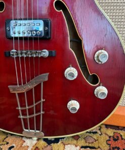 Vintage 1965 Hofner Verithin Florentine Deluxe Red Guitar 1960s