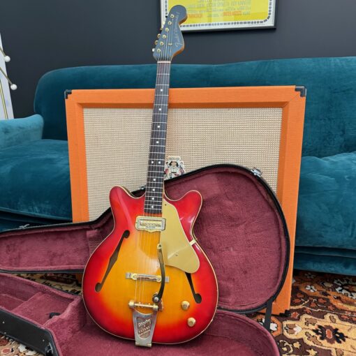 Vintage 1966 Fender USA Coronado I Gold Bigsby Sunburst Guitar
