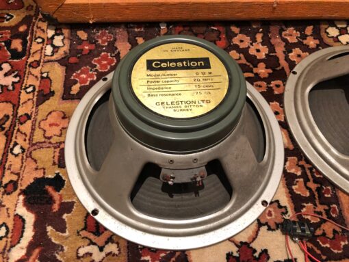 Vintage 1967 Celestion Pair T1221 G12M Greenback 20w Speakers