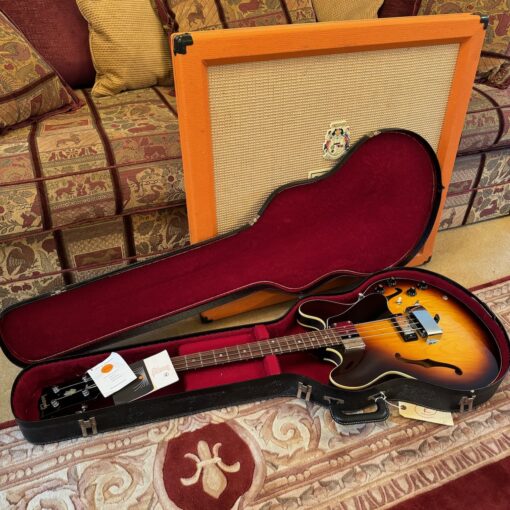 Vintage 1968 Gibson EB2 D Museum Condition Sunburst Bass Guitar OHSC Tags
