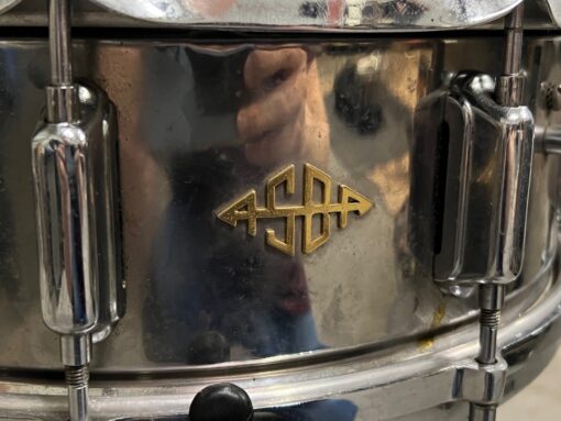 Vintage 1970s ASBA Stainless Steel 14x5.5 Snare Drum