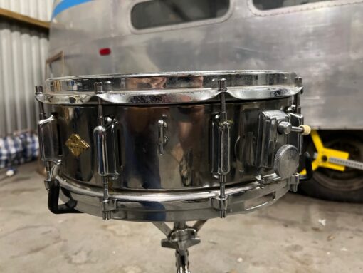 Vintage 1970s ASBA Stainless Steel 14x5.5 Snare Drum