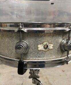 Vintage 1970s Camco USA Aristocrat 14x5 LA Silver Sparkle Snare Drum