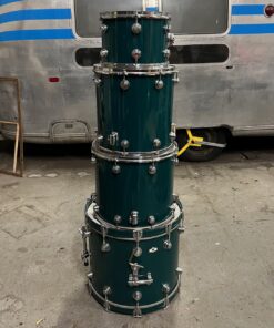 Vintage 1970s Camco USA LA 4 Piece 22 18 16 13 Green Drum Kit