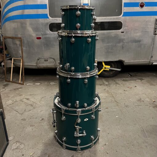 Vintage 1970s Camco USA LA 4 Piece 22 18 16 13 Green Drum Kit