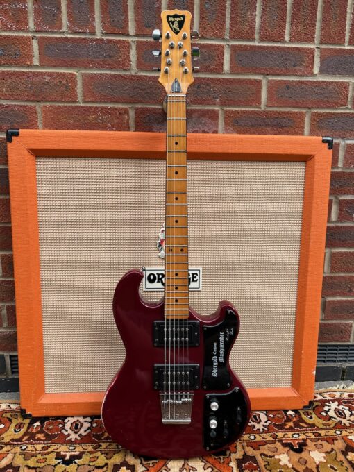 Vintage 1970s Shergold Masquerader Custom Wine Red Guitar 
