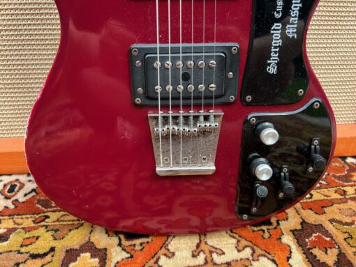 Vintage 1970s Shergold Masquerader Custom Wine Red Guitar 