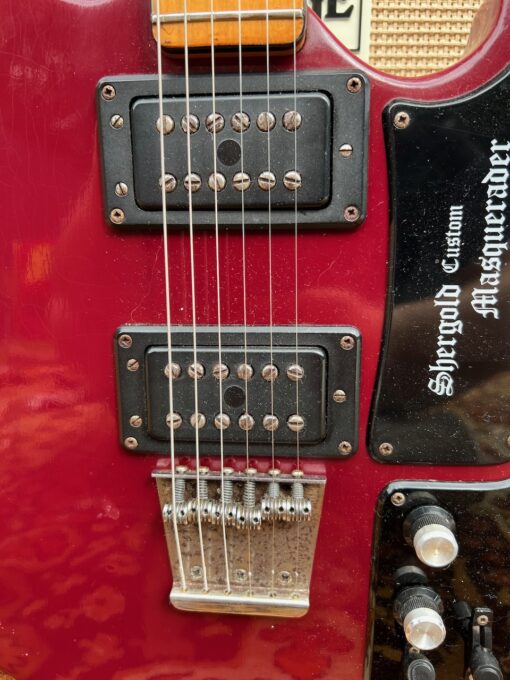 Vintage 1970s Shergold Masquerader Custom Wine Red Guitar 