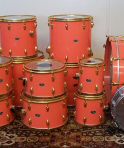 Vintage 1970s Slingerland Factory Custom 12 Piece Pink Gold Drum Kit