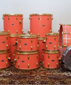 Vintage 1970s Slingerland Factory Custom 12 Piece Pink Gold Drum Kit