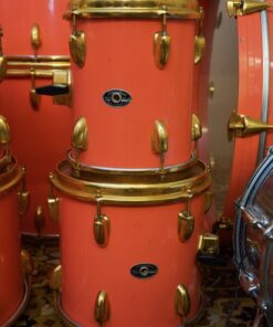 Vintage 1970s Slingerland Factory Custom 12 Piece Pink Gold Drum Kit
