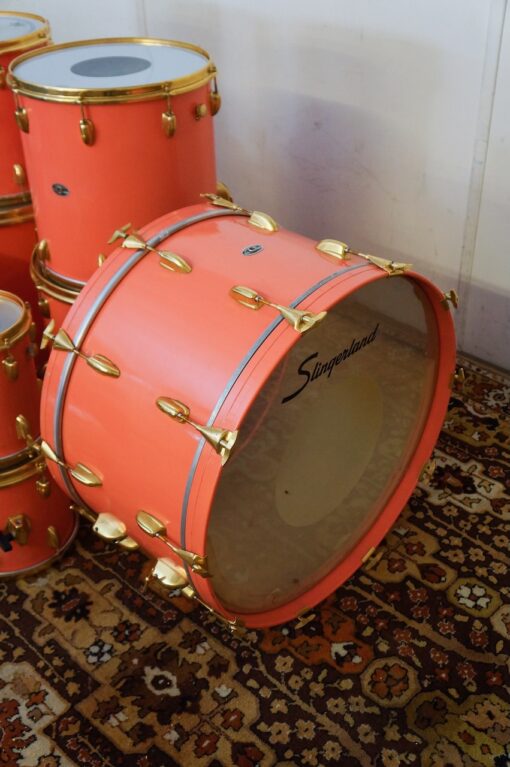 Vintage 1970s Slingerland Factory Custom 12 Piece Pink Gold Drum Kit