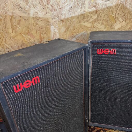 Vintage 1970s WEM Super Dual 12 2x12 Amplifier Cabinets Ex Allan Gordon