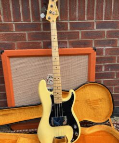 Vintage 1976 Fender USA Precision Olympic White Bass Guitar