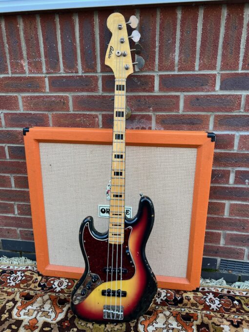Vintage 1977 Antoria Jazz Japan Sunburst Lefty Bass Guitar