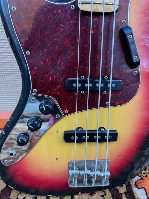 Vintage 1977 Antoria Jazz Japan Sunburst Lefty Bass Guitar