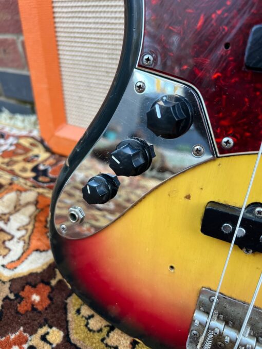 Vintage 1977 Antoria Jazz Japan Sunburst Lefty Bass Guitar